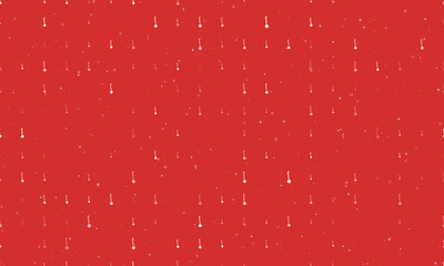 Seamless background pattern of evenly spaced white gyroscooters of different sizes and opacity. Vector illustration on red background with stars