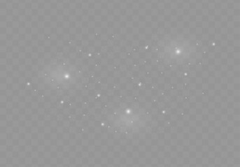 Abstract sparkles isolated on a transparent background. Bokeh lights effect. Vector dust sparks and bright stars shine with special light effect. Christmas sparkling magical. Vector illustration