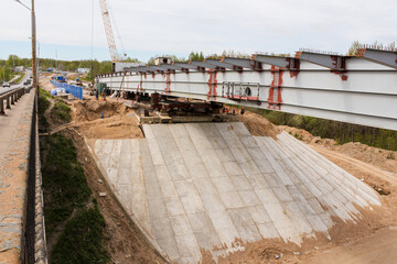 Concrete slope under the new bridge.