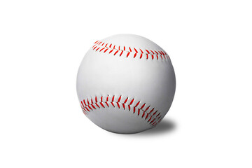 Baseball isolated on white background with clipping path. 3d rendering.
