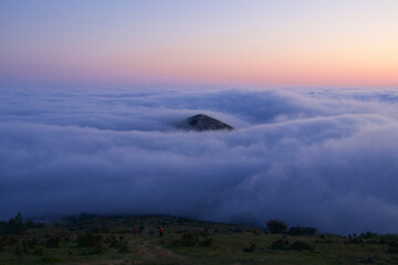 lever de soleil montagne