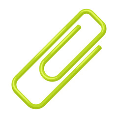 Obraz premium Illustration of paper clip. Office supply, accessory for school and work.