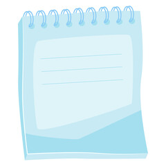 Illustration of notepad. Office supply, accessory for school and work.