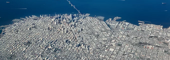 Poster   Aerial view of San Francisco on the Bay, California - USA   © diak