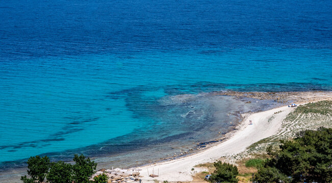 Wonderful view of this mediterranean beach in Afitos, Greece
