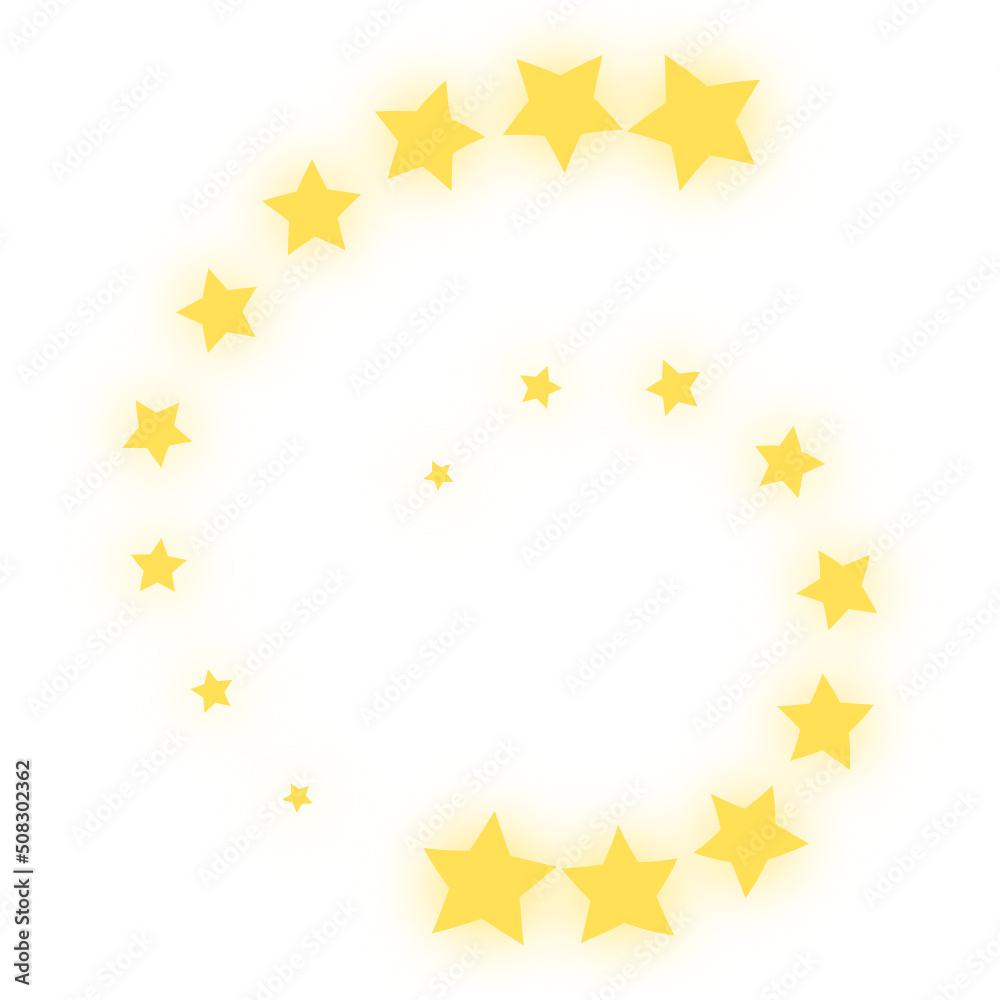 Wall mural glowing star line element