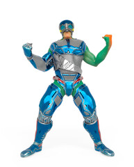 orc soldier from the deep is doing a powerful pose