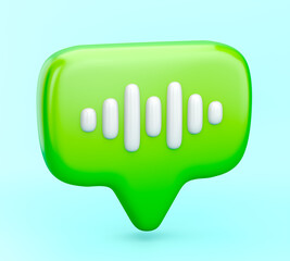 Voice message social media notification icon