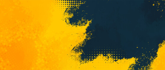 Dark blue and Yellow abstract background with grunge texture. Vector illustration	
 - obrazy, fototapety, plakaty