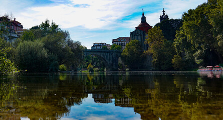 Fototapeta na wymiar Old castle above the river