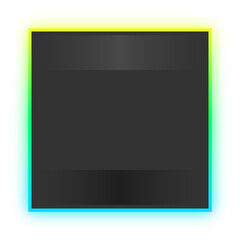 neon dark square banner
