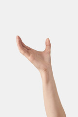Obraz premium Female hand gesture isolated on white
