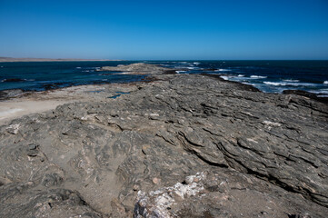 Coastal rocks on the Luderitz Peninsula in Namibia