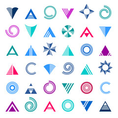 Abstract geometric elements for design.