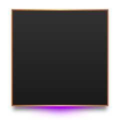 neon dark square banner
