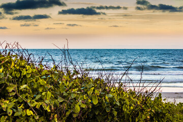 sunset over the river