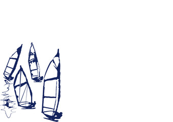 Big Regatte Windsurfing -  Shiluette