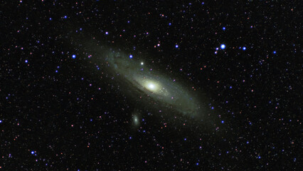Fototapeta na wymiar Andromeda M31 galaxy stars in space
