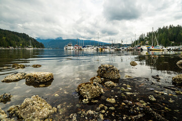 Fototapeta premium The Harbour at Deep Cove in North Vancouver, British Columbia, Canada