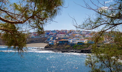 Fototapeta na wymiar El Hombre beach in Gran Canaria