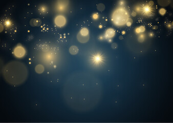 	
Bright beautiful golden sparks on a background.	
