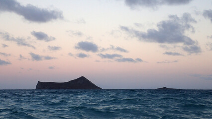 Rabbit and Rock Island at Dusk