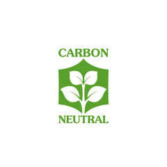 Carbon neutral. CO2 zero pollution icon isolated on white background