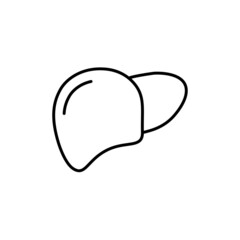 Liver icon in trendy flat style isolated on white background. Symbol for your web site design, logo, app, UI. Vector illustration, EPS 10