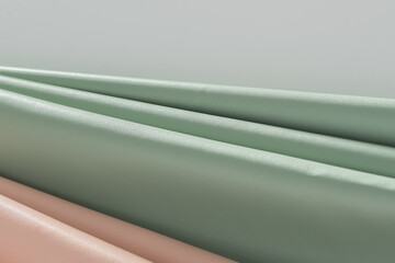 Draped mint leather for background