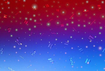 Fototapeta premium Light Blue, Red vector backdrop in holiday style.