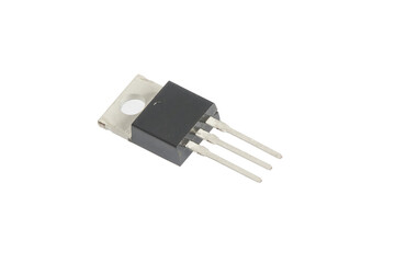 Power transistor - package TO-220 on a white background