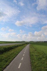 Fototapeta na wymiar Cycling routes in Denmark on the Vestkystruten