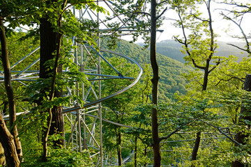 Bad Harzburg am Harz Kurve der Baumschwebebahn
