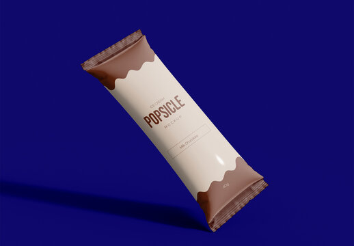 Isolated Popsicle Packaging Mockup