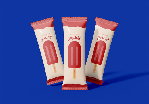 Three Popsicles Mockup