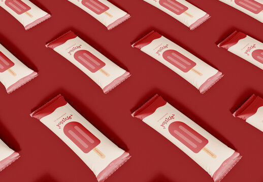 Set of Popsicles Mockup