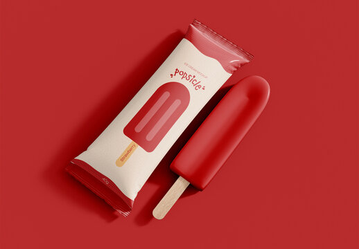 Popsicle Ice Cream Packaging Mockup