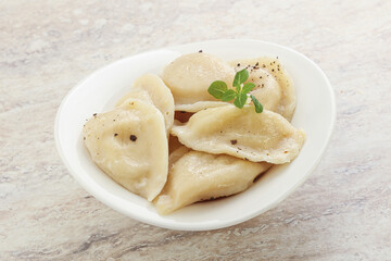 Russian traditional Vareniki - dumplings with potato