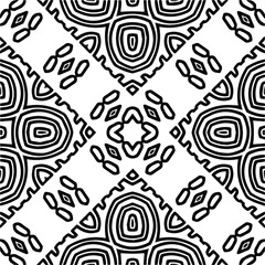 Abstract background with black and white mandala. Line art.Unique geometric vector swatch. Perfect for site backdrop, wrapping paper, wallpaper, textile and surface design. 