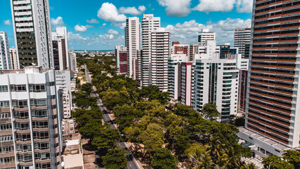 Recife Praia Boa Viagem Orla Litoral Pernambuco Parque Dona Lindu Prédios Gentrificação Oscar Niemeyer Arquitetura Engenharia Construções Paisagem Drone Mar Oceano Cidade