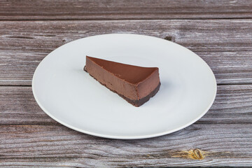 Chocolate cheesecake slice sweet dessert