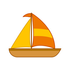 Sailboat isolated on white background