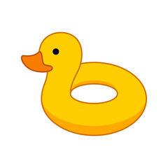Inflatable Duck isolated on white background