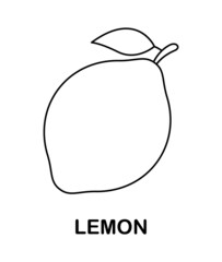 Coloring page with Lemon for kids