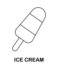 Coloring page with Ice Cream for kids