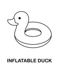 Coloring page with Inflatable Duck for kids