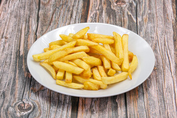 Crusty hot French fry potato