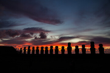 sunrise in Easter Island