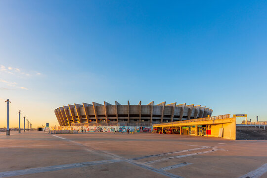 BELO HORIZONTE, MINAS GERAIS, BRAZIL - 05, 10, 2022: Soccer Stadium Mineir&atilde;o or Governor Magalh&atilde;es Pinto Stadium
