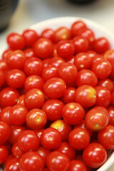 Cherry tomatoes on a plate.
